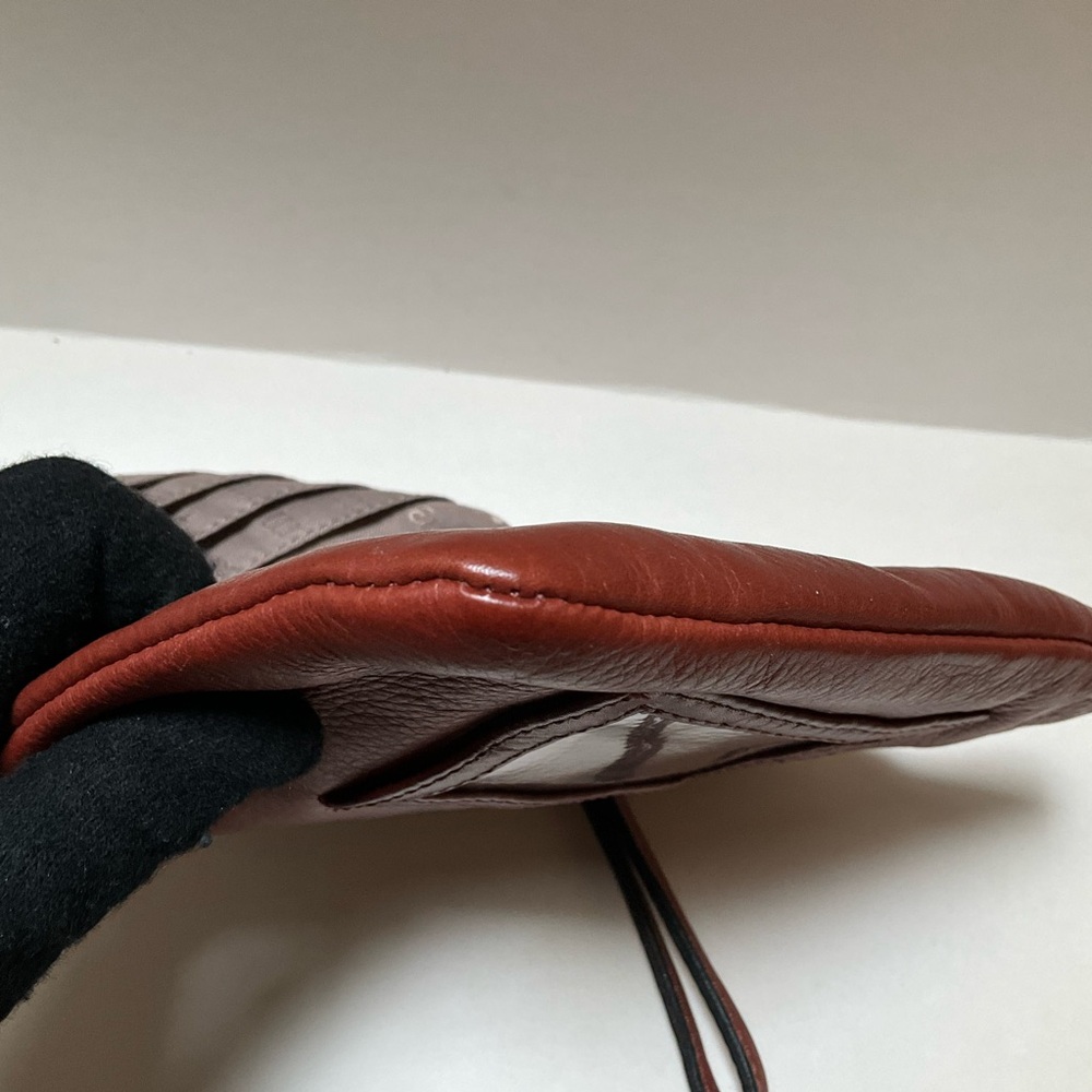 MARGOT New York Small Crossbody BROWN LEATHER Wristlet 3 in 1 Belt Bag Clutch - Picture 11 of 13